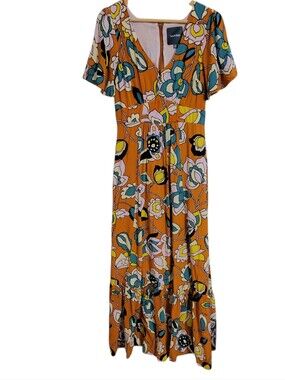 ModCloth Retro Floral Maxi Dress